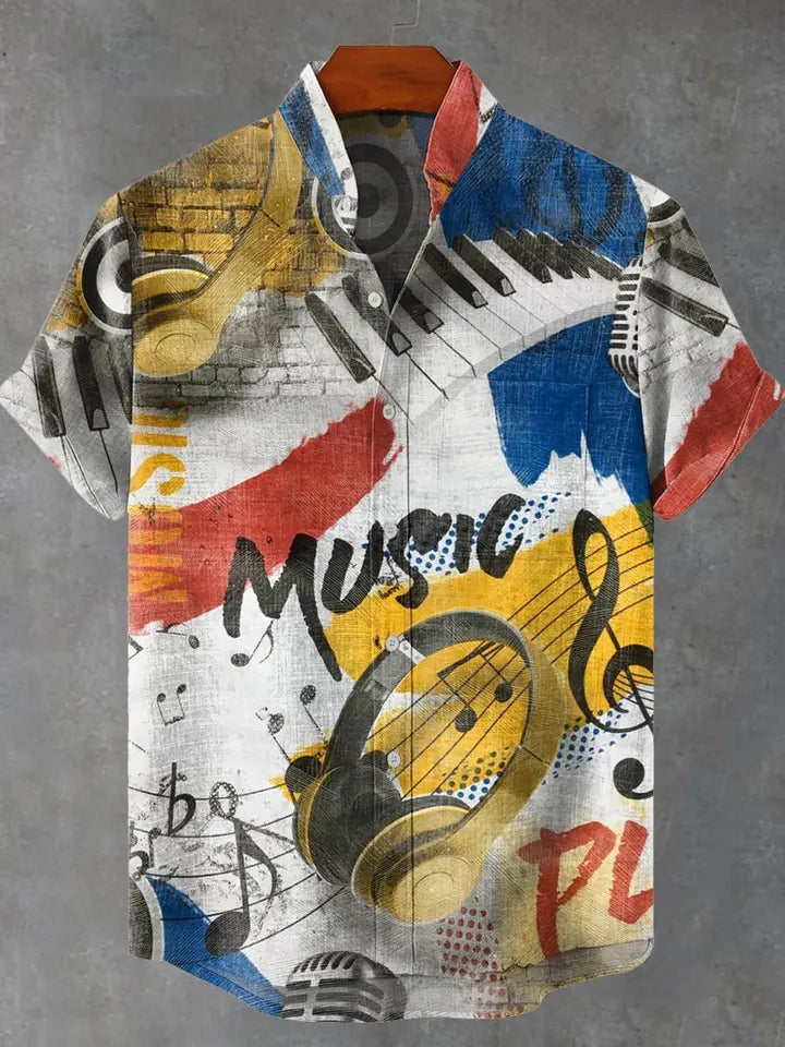 🌊 The Zen Wave Heritage: Premium Men’s 3D Printed Linen Shirt – High-Definition Retro Japanese Wave Graphic, 100% Breathable Organic Linen-Hybrid, and Sophisticated Hawaiian Beach Holiday Short-Sleeve