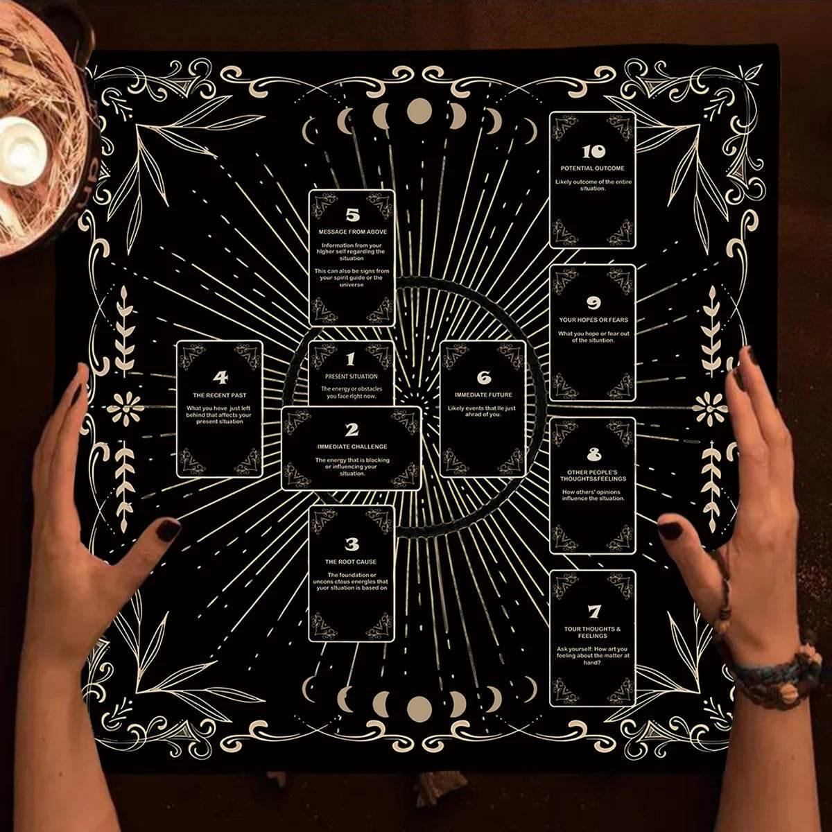 Celtic Cross Altar Cloth - Luxe Tarot Mat for Spiritual Practice