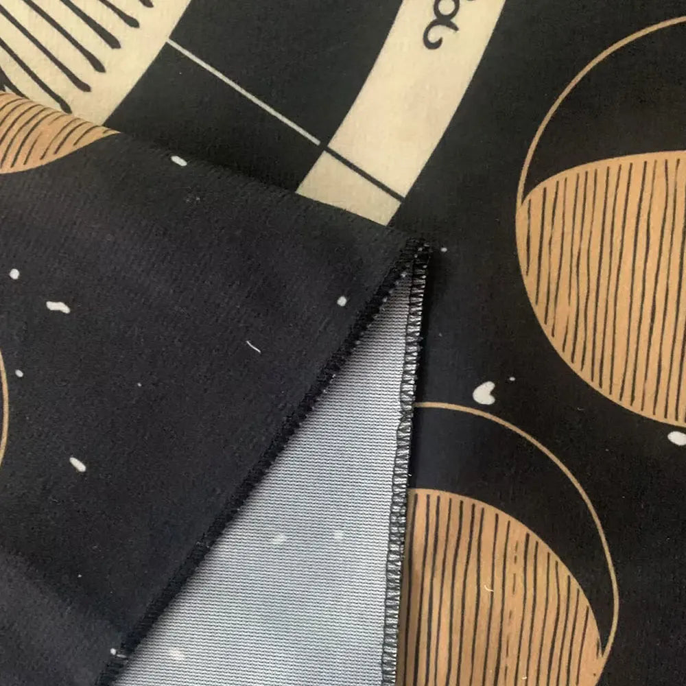 🌟Gold Witchcraft Cat Altar Cloth | Tarot Tablecloth for Spread & Reading | Starry Sky Divination Mat | Altar Decor Pad