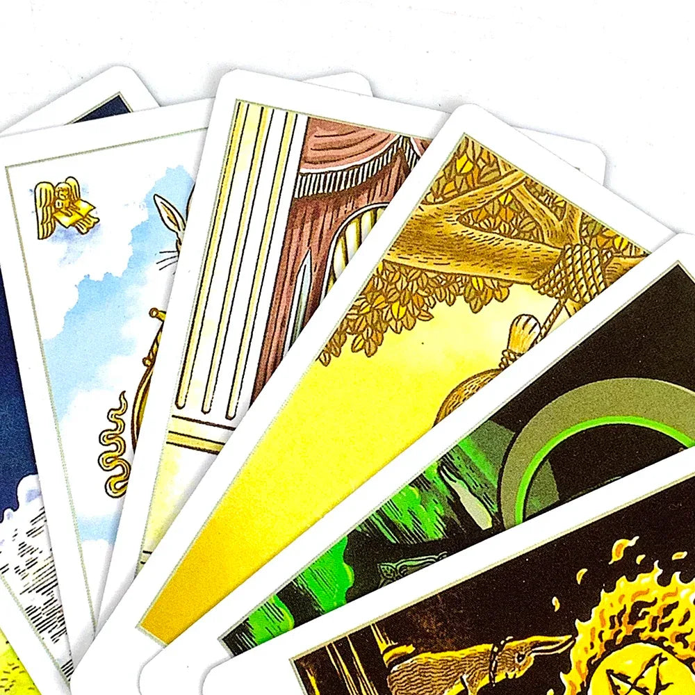 High-Quality Tarot Deck with Tin Box – Gilded Edges English Visions Edition for Board Games & Gifts