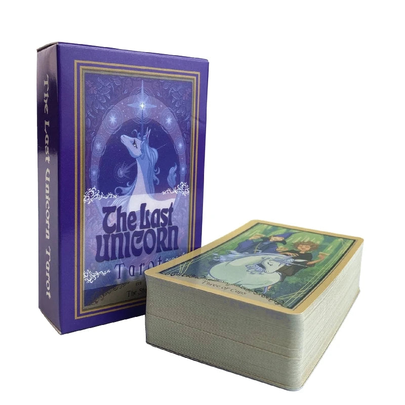 The Last Unicorn Tarot – 78-Card English Edition Deck with Guidebook for Personal Use & Family Board Games