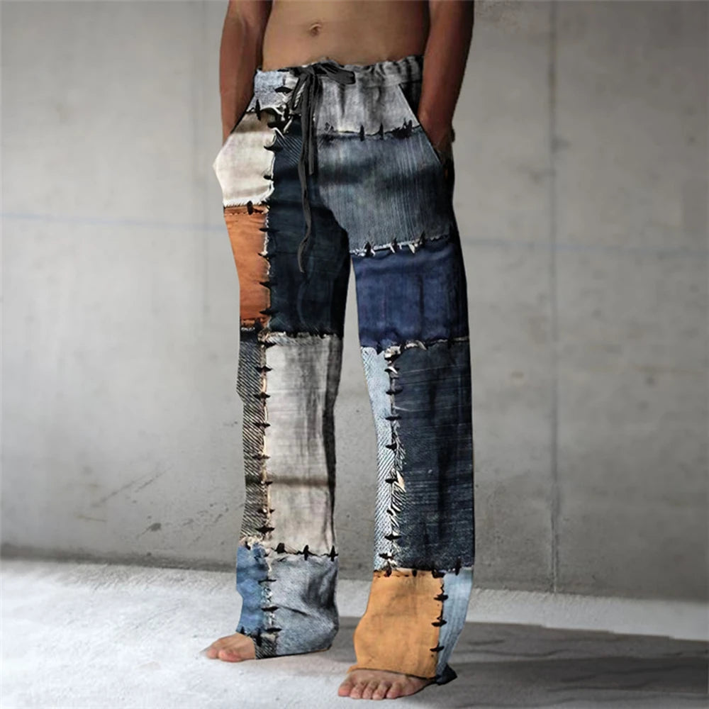 ✨ Geometric Matrix 3D Visionary Beach Shorts: Men's Quick-Dry Elastic Waist Vacation Trunks & High-Definition Color-Block Graphic Casual Shorts (2026 Edition) D16PHH2521821091