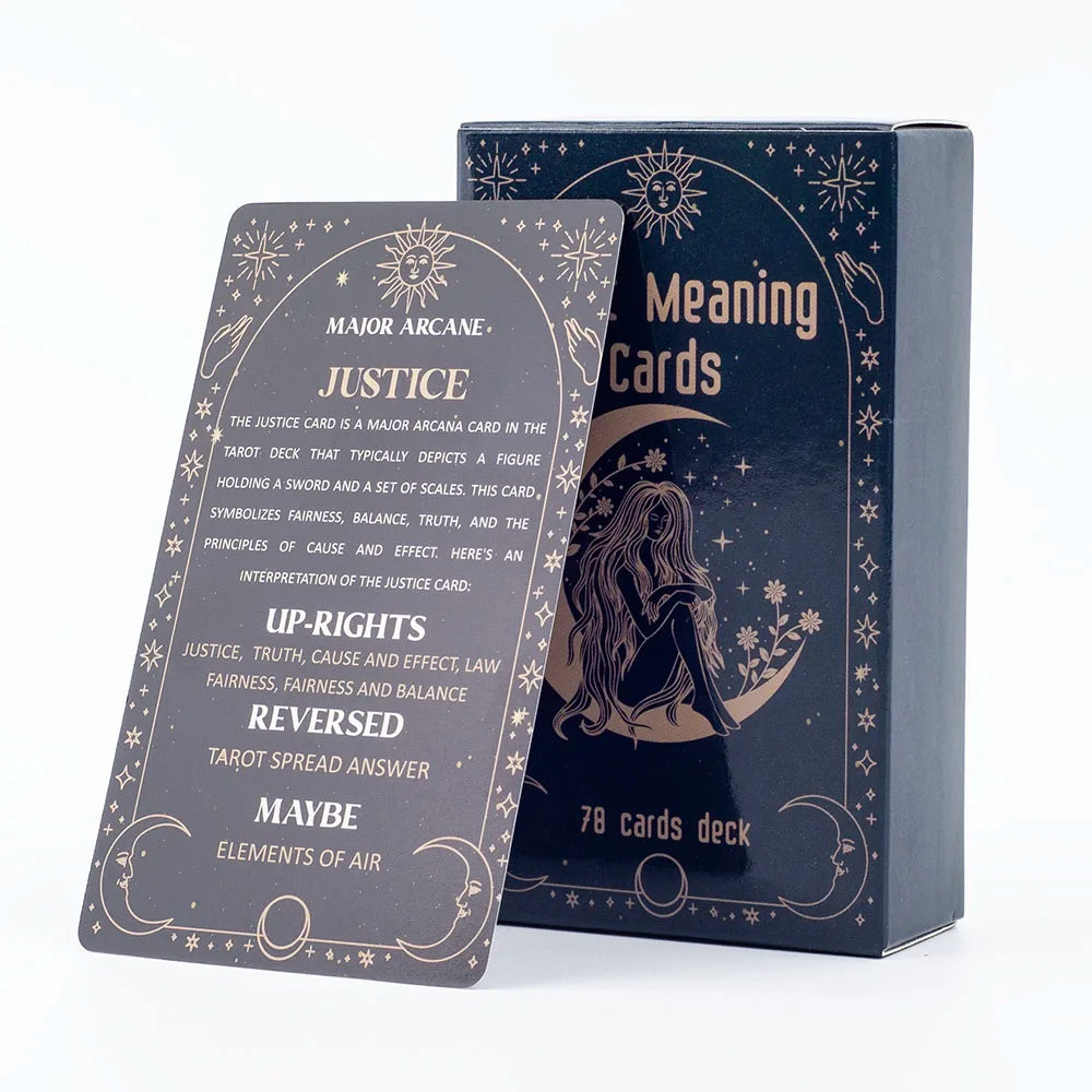 Divine Celestial Tarot Cards Deck - 78 Cards for Fortune Telling, Divination, and Classmate Gatherings (10.4x6.1CM) TK29K