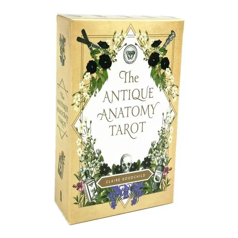 🦴 The Antique Anatomy Tarot Deck – 78 Cards | Vintage Anatomical & Botanical Illustrations | Full-Color English Guidebook Included | Divination, Meditation & Family Board Game | Luxury Foil-Stamped Keepsake Box