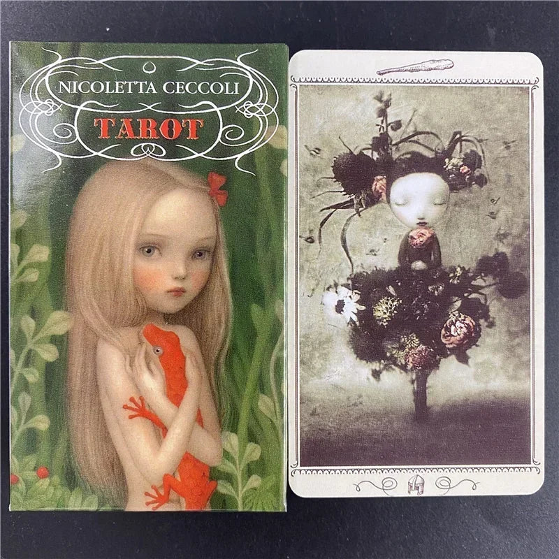 Nicoletta Cecco Tarot Deck – 78-Card Multilingual Beginners Set with Guidance Booklet for Divination and Board Games