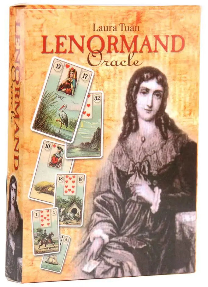 🌟 Laura Tuan Lenormand Oracle Deck – 36 Cards | Traditional Lenormand Oracle | Fortune Guidance & Divination | Family & Party Board Game | Compact 10.3 x 7 cm Cards Light Grey