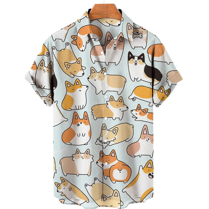 ✨ The Wild Feline Edition: Premium Men’s 3D Angry Cat Hawaiian Shirt – High-Definition Stereo Visual Graphic, Oversized Breathable Summer Tee, Ultra-Realistic Animal Print Short-Sleeve, and Sophisticated Urban-Holiday Performance Shirt (S-5XL)