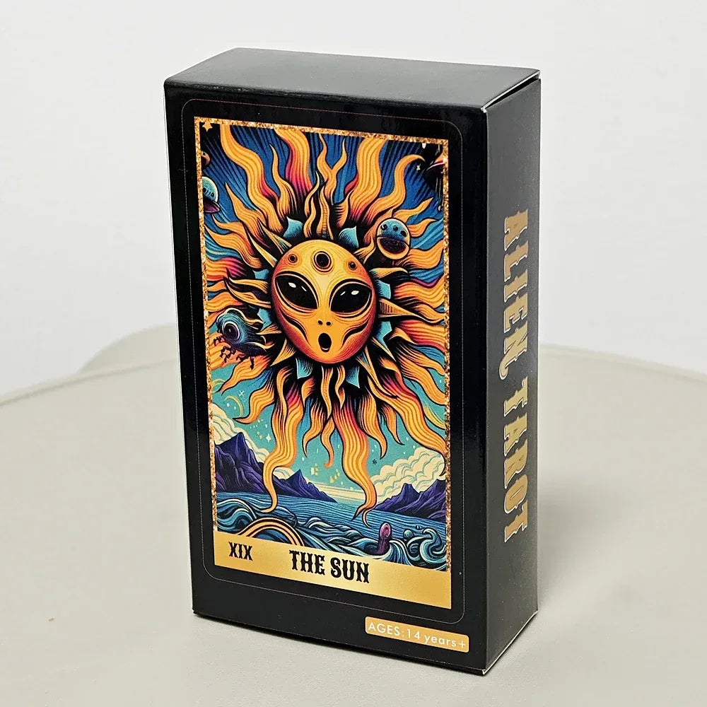 👽 Alien Tarot Cards – 78-Card Deck Inspired by Rider Waite System | Cosmic and Mysterious Tarot for Guidance