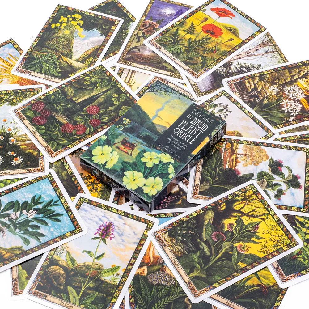The Druid Plant Oracle – 39-Card Deck Featuring Magical Flora of The Druid Tradition with Guidebook for Divination & Board Games