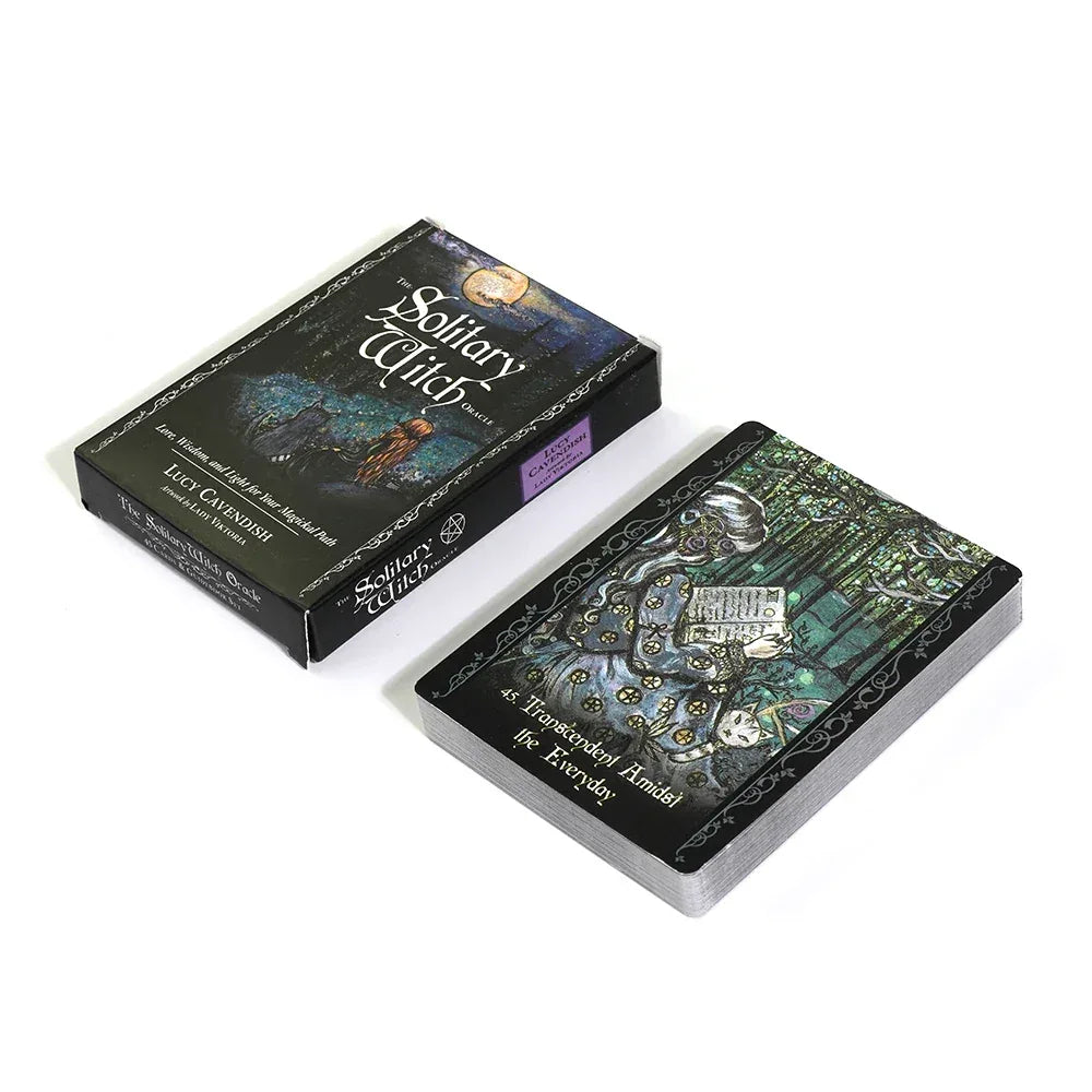 🧙‍♀️ The Solitary Witch Oracle Deck – 45 Enchanting Cards | English Version | Oracle & Tarot Hybrid | Family Party Board Game