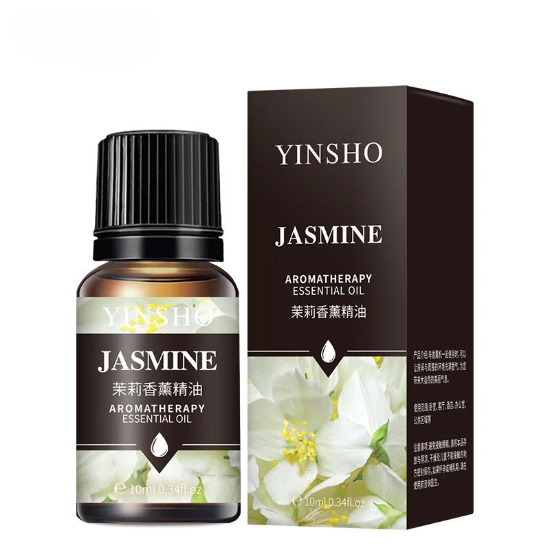 🌟 17 Flavors 10ml Essential Oils for Aroma Diffuser – Water-Soluble Natural Fragrance Oils for Home and AirHumidifier﻿ Jasmine