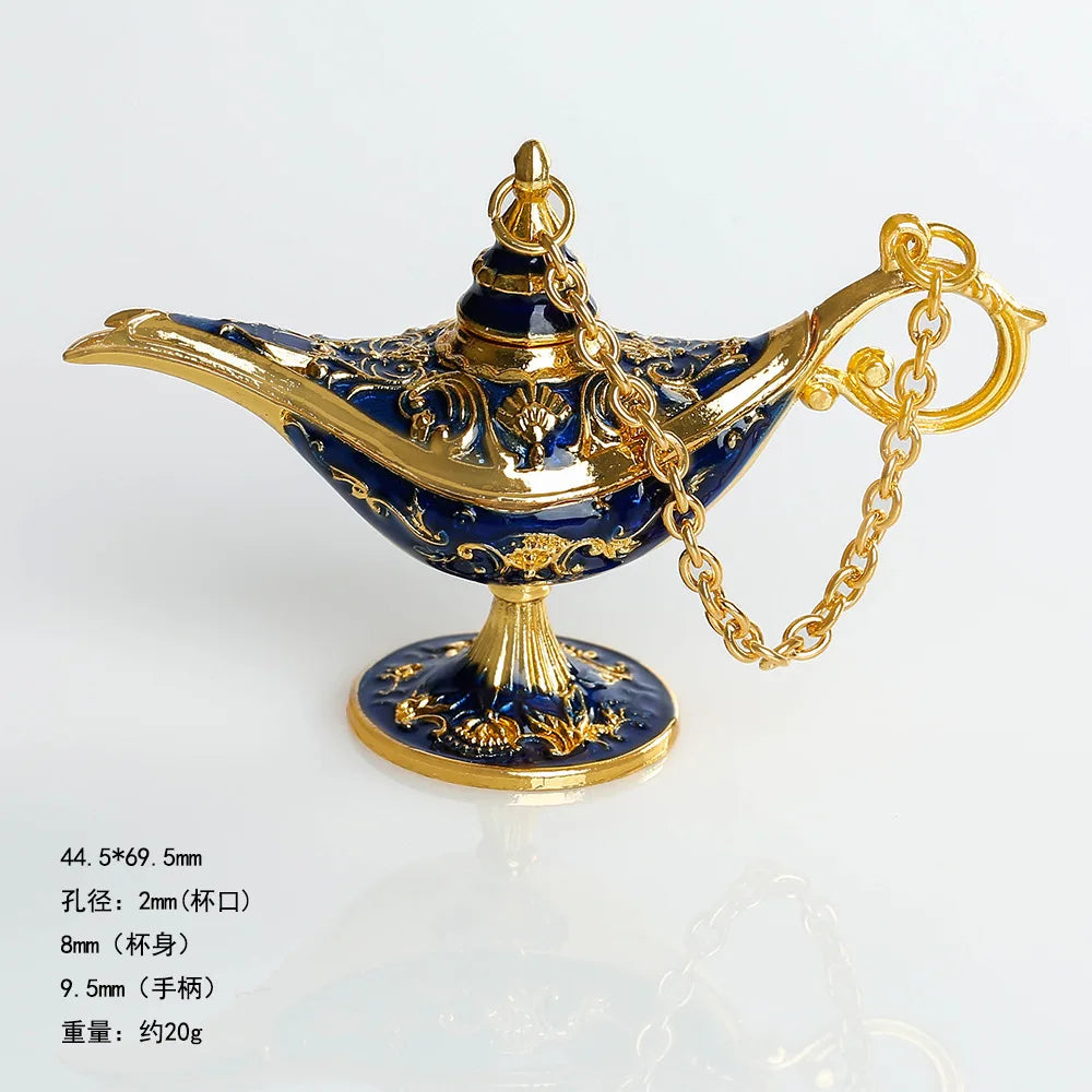 🕌 Aladdin Lamp Desktop Ornament – Vintage Style Decorative Craft for Living Room, Study Room & Bedroom | Perfect Holiday Gift | Free Shipping Blue