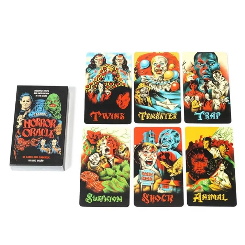 🔥 Classic Horror Tarot Cards | Portable 50-Card Psychological Oracle Deck – Full English Version Classic Horror Card Game