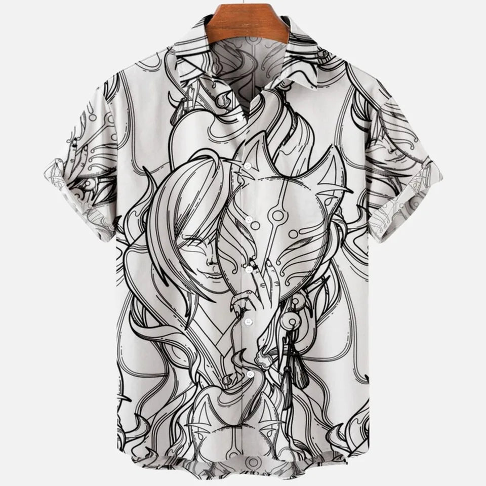 👹 The Demonic Abyss: Premium Men’s Horror 3D Printed Hawaiian Shirt – High-Definition Surreal Devil Graphic, Ultra-Breathable Performance Fabric, and Sophisticated Urban-Gothic Loose Fit Short-Sleeve Summer Button-Down (S-5XL)
