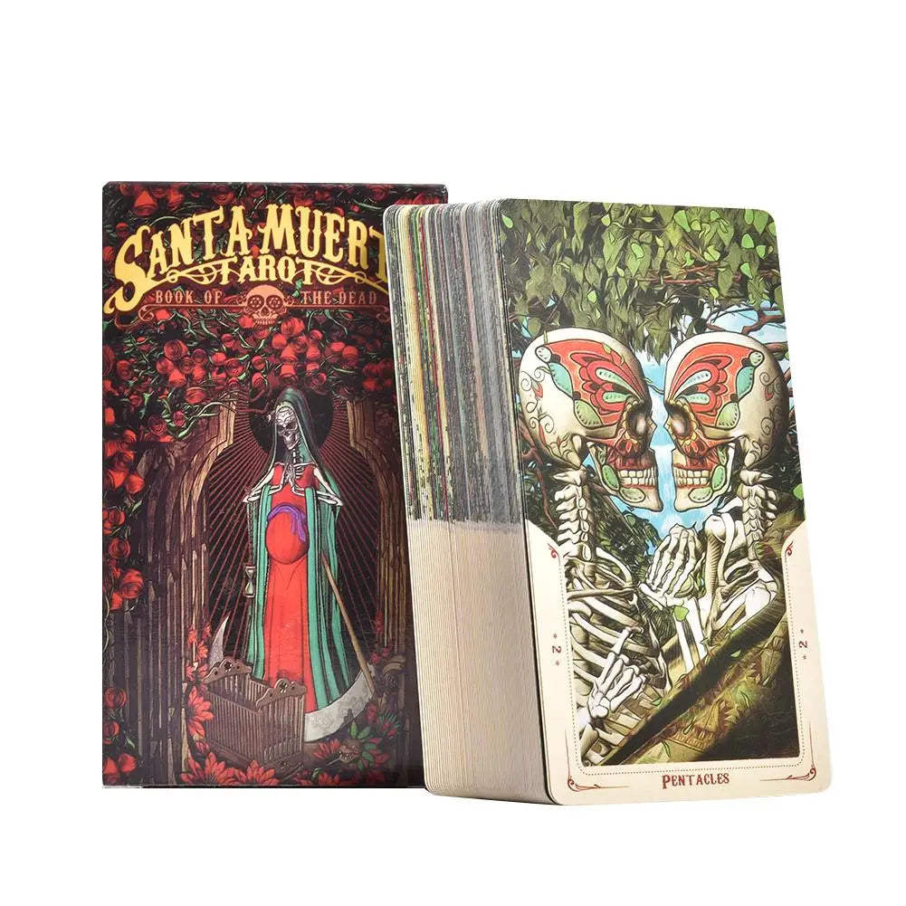 🔥 Santa Muerte Tarot Cards﻿ | 78-Card Mysterious Divination Oracle Deck – Deep Ancestral and Shadow Work Tarot