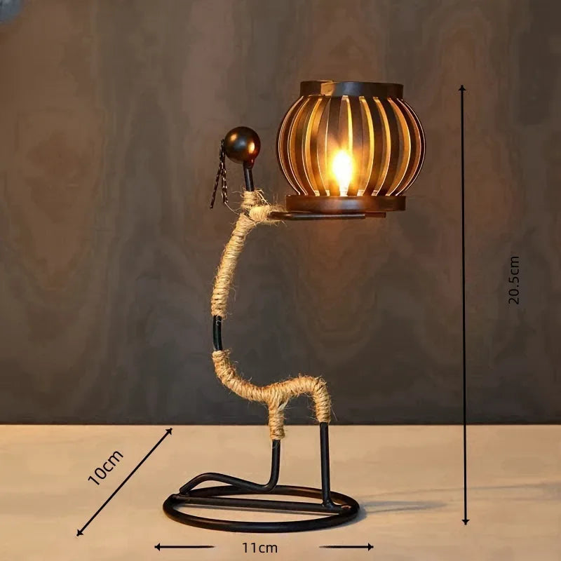 🕯️ Nordic Metal Candlestick – Abstract Character Sculpture Candle Holder | Handmade Figurines for Home Décor & Art Gifts | Free Shipping G