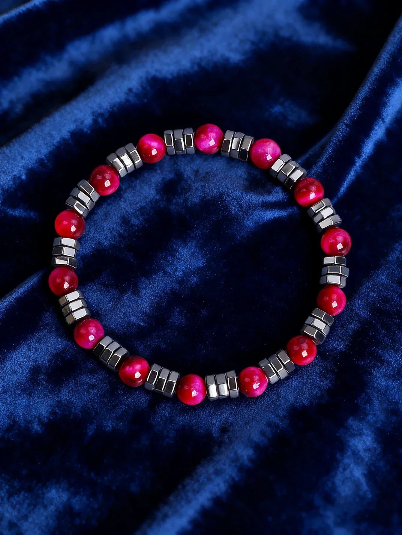 ✨ Geometric Irregular Hematite & Polar Jade Beads Bracelet – Natural Stone Jewelry for Strength, Confidence & Vigour – New Stylish Balance Accessory 5