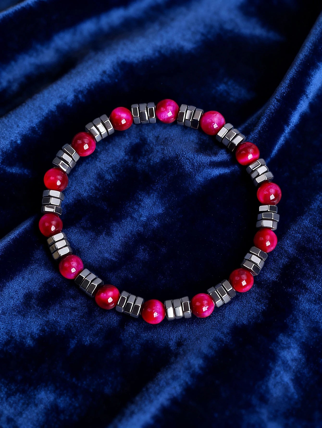 ✨ Hematite & Turquoise Bracelet – Geometric Irregular Natural Stone Beads – Strength, Confidence & Vigour Crystal Jewelry 5