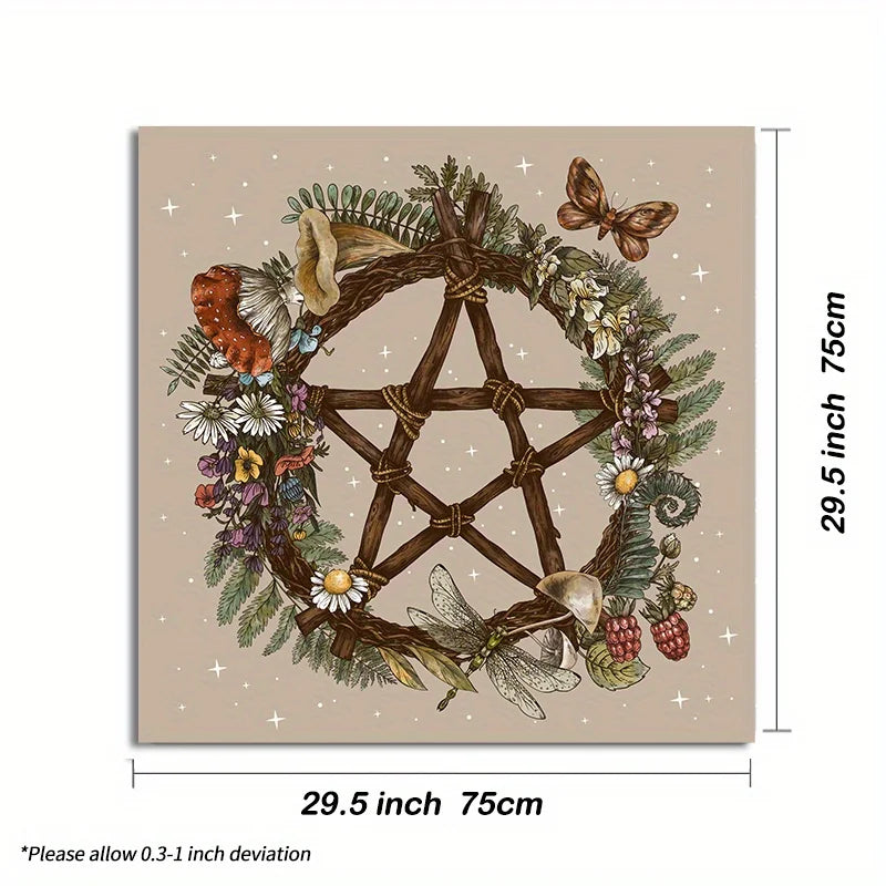 🃏Waterproof Tarot Altar Tablecloth – Stain-Resistant, Machine Washable Tarot Reading Cloth for Divination, Meditation & Spiritual Home Decor YLB-1066