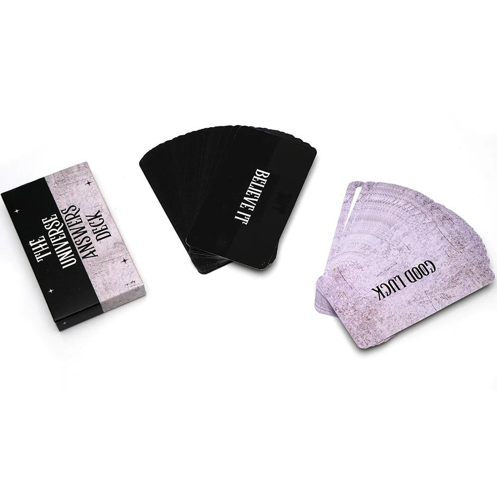 🌌The Universe Answers Tarot Deck – 44-Card Keywords Oracle Deck for Divine Guidance, Family Fun & Board Game Entertainment