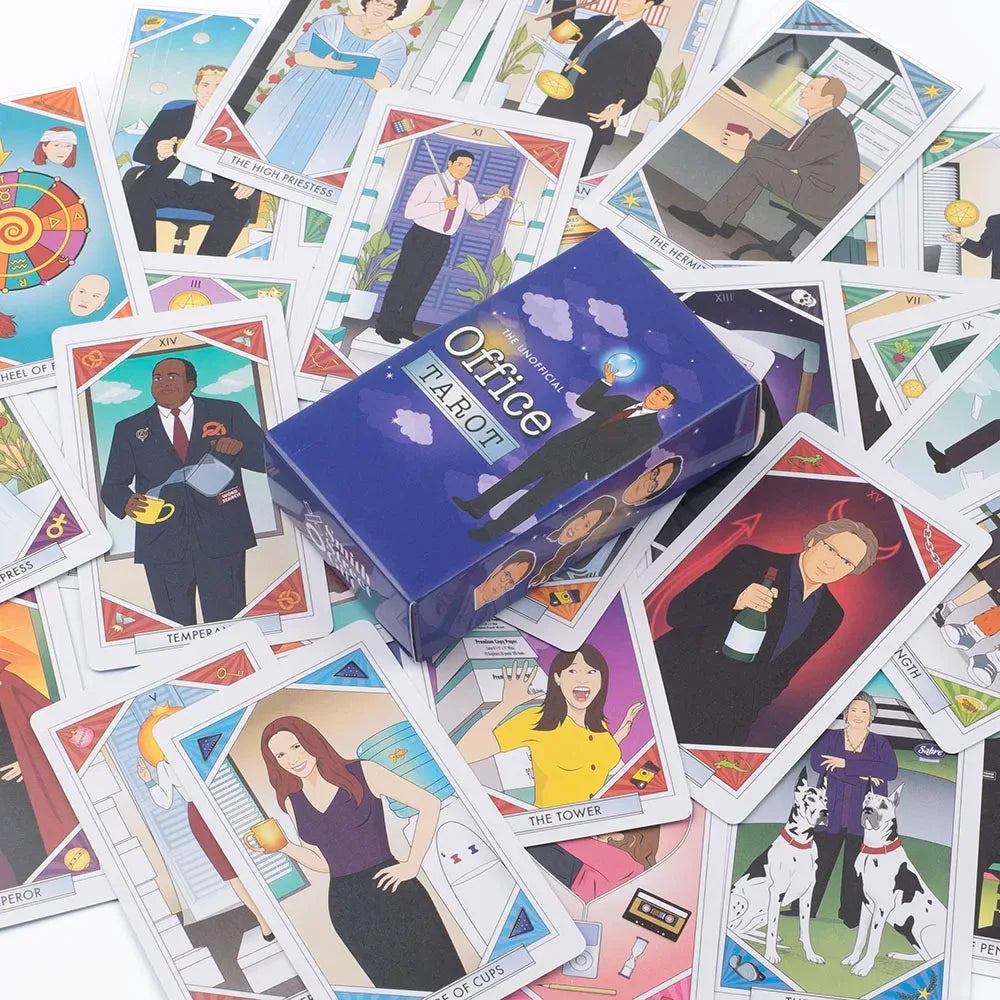 💗 Unofficial Office Tarot Deck – 78 Cards (10.3×6 cm) for Family Parties & Divination