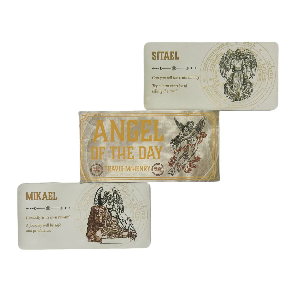 👼 Angel of The Day Oracle – Inspirational 40-Card Deck Featuring Angelic Guidance from Shem HaMephorash, Perfect for Beginners and Social Divination Games