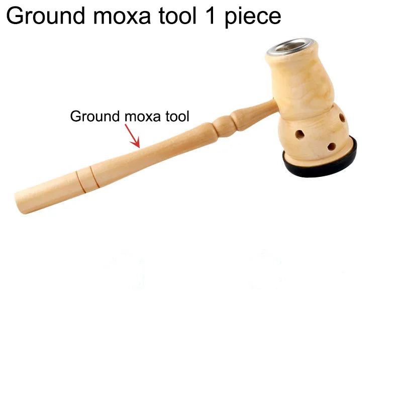 Jade Moxibustion Tool Handle Gourd Moxa Roll Burner – Natural Aspen Wood Warm Body Massage with Chinese Herbal Medicine for Meridian Penetration﻿ 1