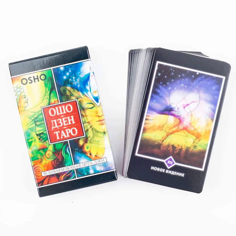 Osho Zen Taro – 79-Card English Divination Deck and Book Set for Spiritual Insight and Board Games (10.3x6 cm)