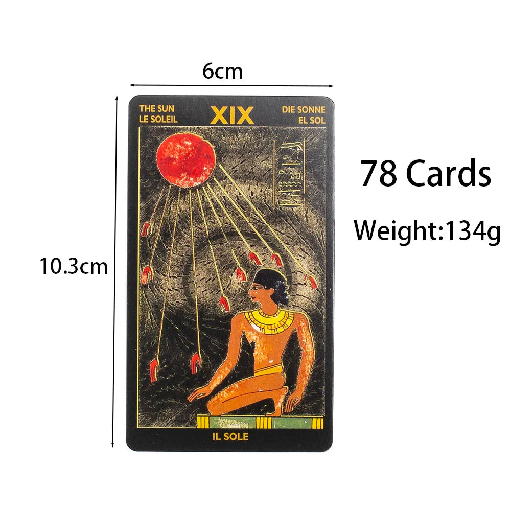 🌟 Tarot Nefertari 78-Card Deck – Egyptian-Themed Fortune Telling & Astrology Divination Game