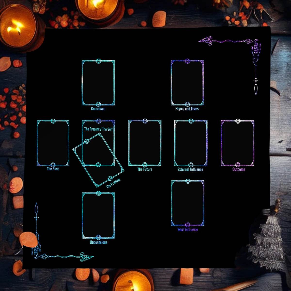 Celtic Cross Altar Cloth - Luxe Tarot Mat for Spiritual Practice TLB (559)