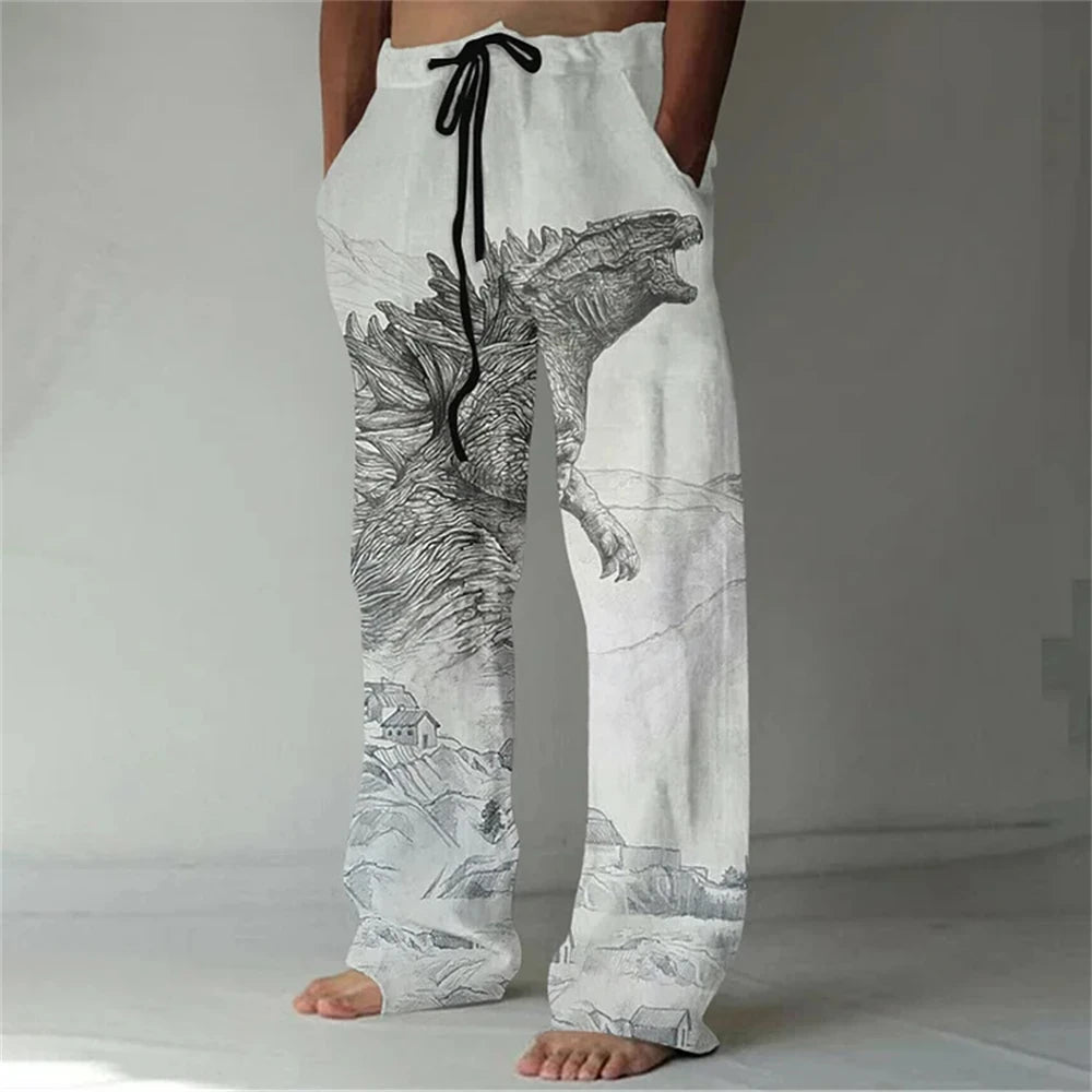 💀 The Nocturnal Skull Masterpiece: Premium Men’s 3D Printed Streetwear Trousers – High-Definition Skull Graphic, Versatile Multi-Pocket Utility, and Sophisticated Oversized Drawstring Sport-Luxe Pants