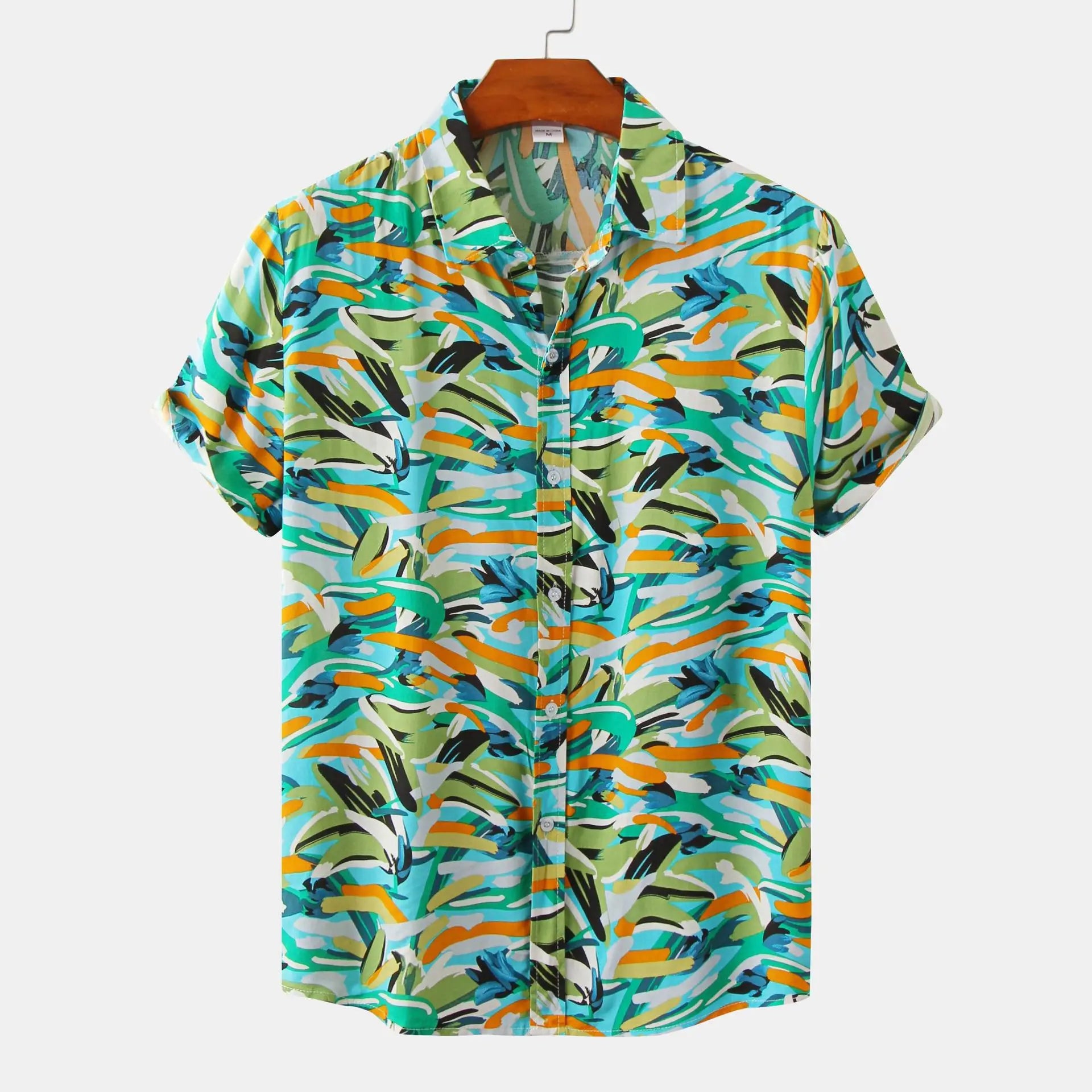 🏝️ The Y2K-Luxe Horizon Hawaiian Shirt: Premium Men’s Oversized Vintage Top – High-Definition Graphic Print, Ultra-Breathable Cooling Fabric, and Signature Harajuku-Style Loose Fit (S-6XL)
