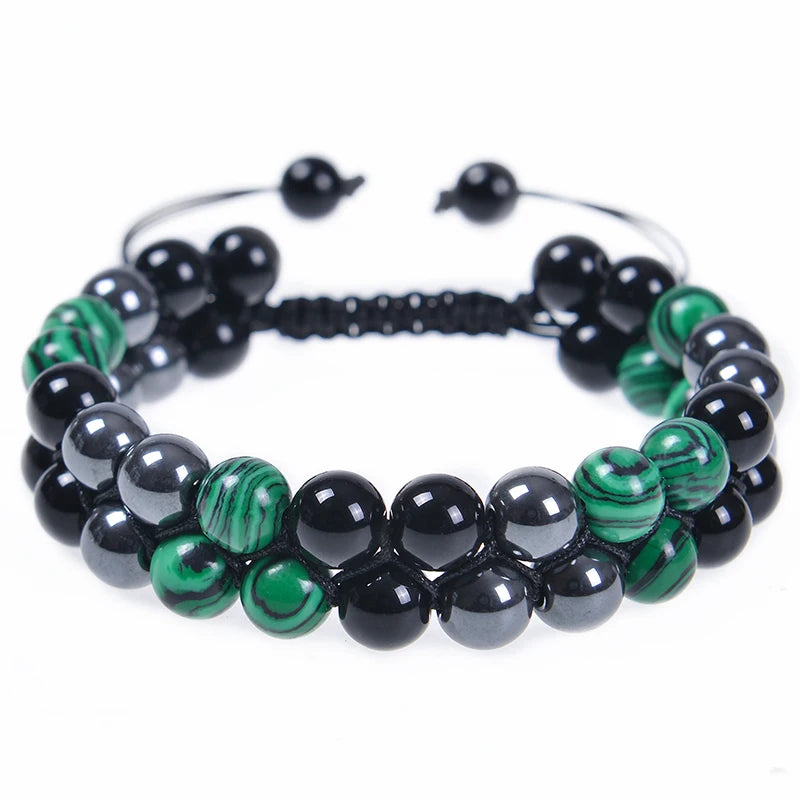 🛡️ Triple Protection Bracelet: Tiger Eye, Black Obsidian & Hematite 8mm Beads – Ultimate Energy Shield, Grounding & Healing Crystal Bangle for Men & Women 8MM Bead Bracelet-20