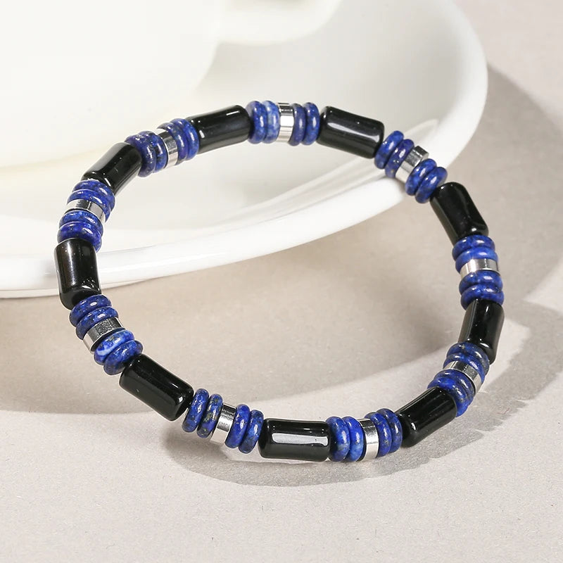 🐯 Natural Yellow Tiger Eye Tube Bracelet: Modern Cylinder Stone Bangle with Stainless Steel – Wealth, Confidence & Energy Jewelry for Men & Women