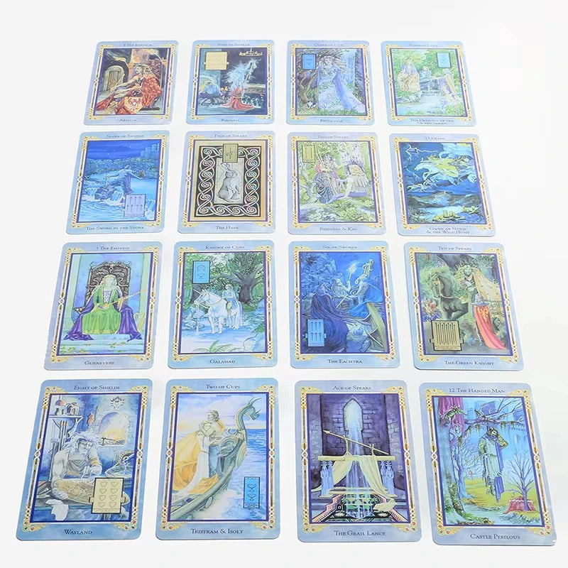⚔️ Legend: The Arthurian Tarot Deck – 78 Cards | Stunning Watercolor Art & Celtic Knotwork | Complete Guidebook Included | Family & Party Board Game Edition