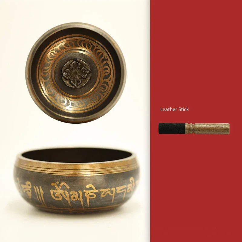 🔔 Tibetan Singing Bowl Set Sound Bowls Meditation Nepal Music Bowl Buddhism for Meditation Yoga Stress Relief Tibet Copper Bowl Without Cushion
