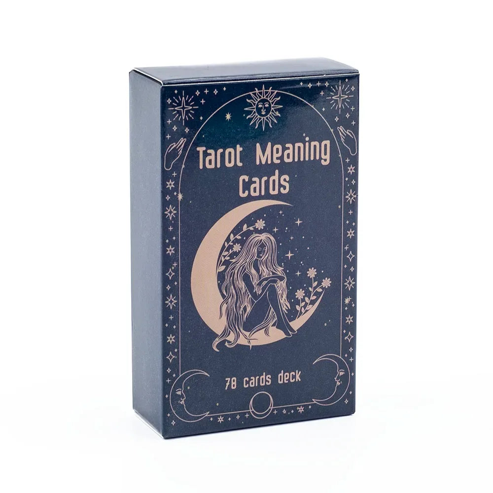 🌈 English Visions Tarot Deck – 78-Card Pocket-Sized Divination Deck for Intuitive Learning and Party Entertainment TK29K