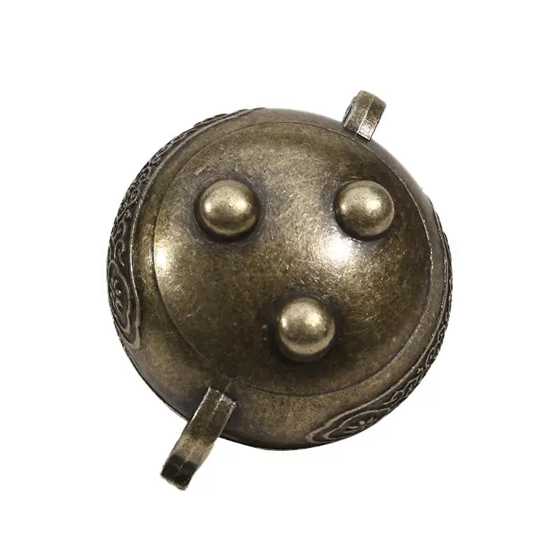 Antique Chinese Hollow Incense Burner – Miniature Decorative Holder with Cover for Sandalwood and Spiritual Aromatherapy