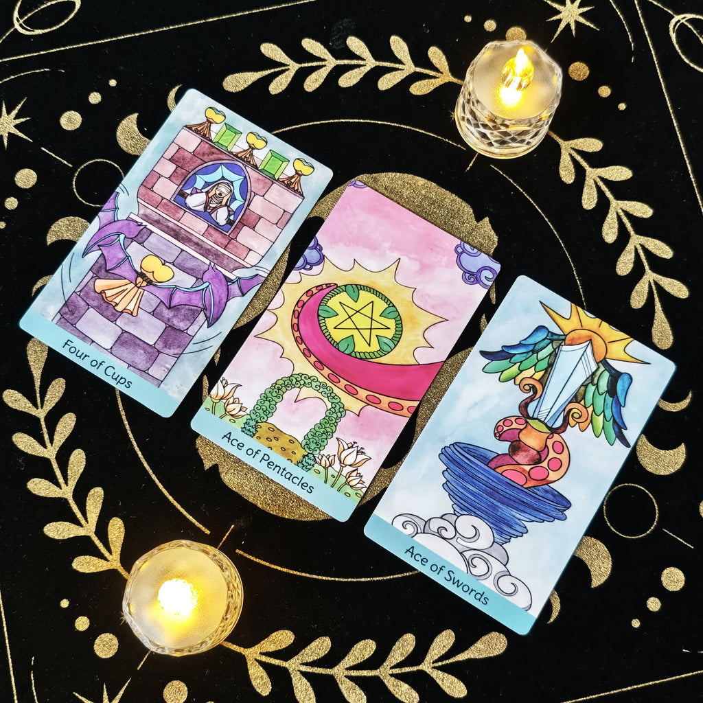 🔥12x7cm Sea Witch Tarot Deck | 78-Card English Visions Divination & Party Game Set