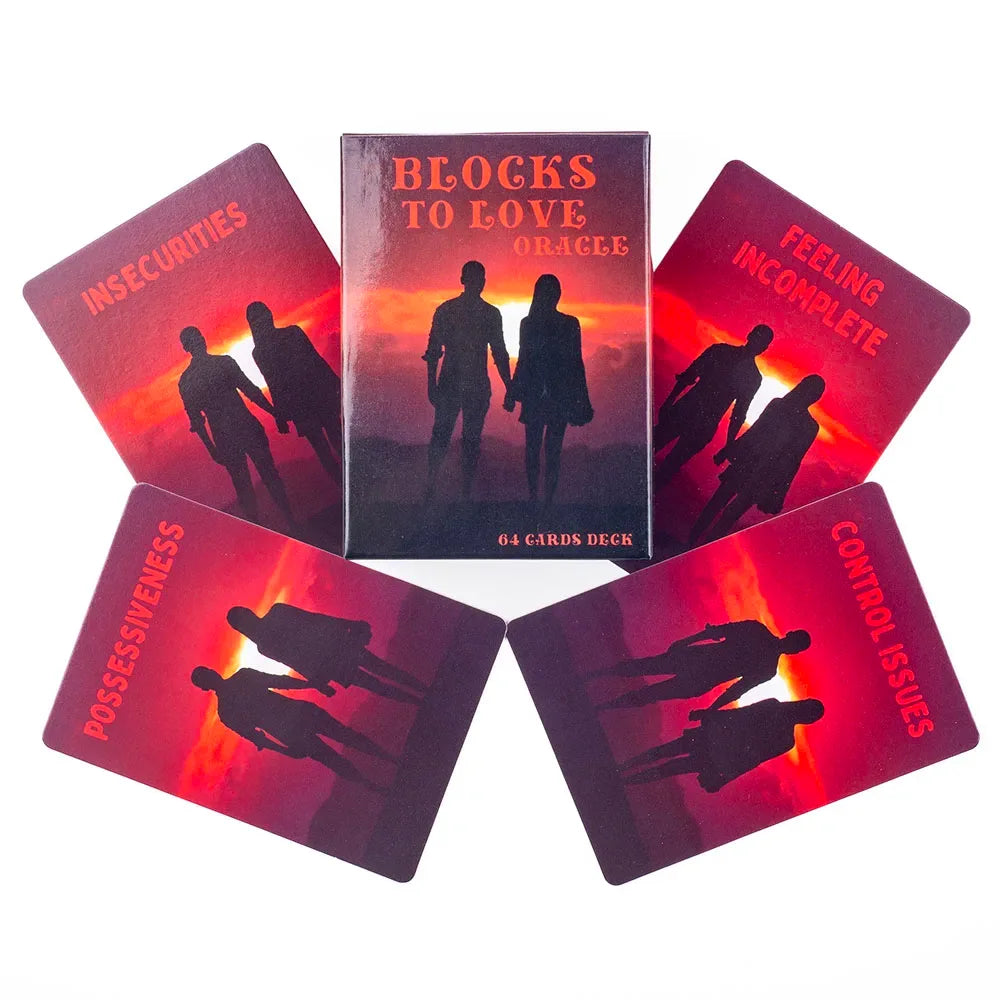 ✨ Blocks to Love Oracle Cards - 64 Tarot Cards for Soulmate Connections and Romantic Insights, Relationship Board Game