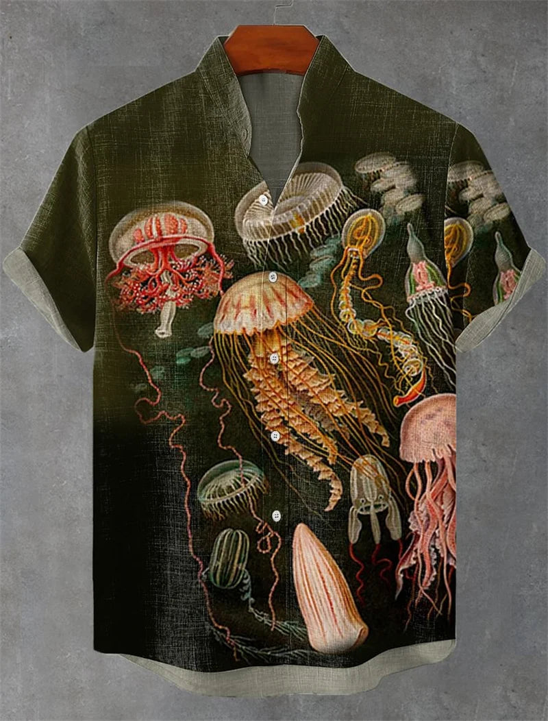 🏝️ The Global 3D Import Masterpiece: Premium Men's Casual Hawaiian Shirt – High-Definition 3D Graphic Print, Ultra-Comfort Single-Breasted Camisa De Hombre, and Affordable Luxury Styling (Cosas Baratas) SFQQQD495