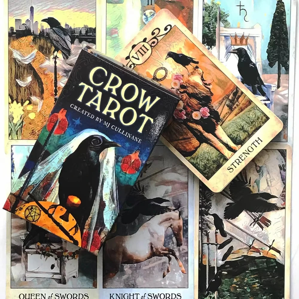 Murder of Crows Tarot – 78-Card English Divination Deck for Fortune Telling, Family Parties & Board Games
