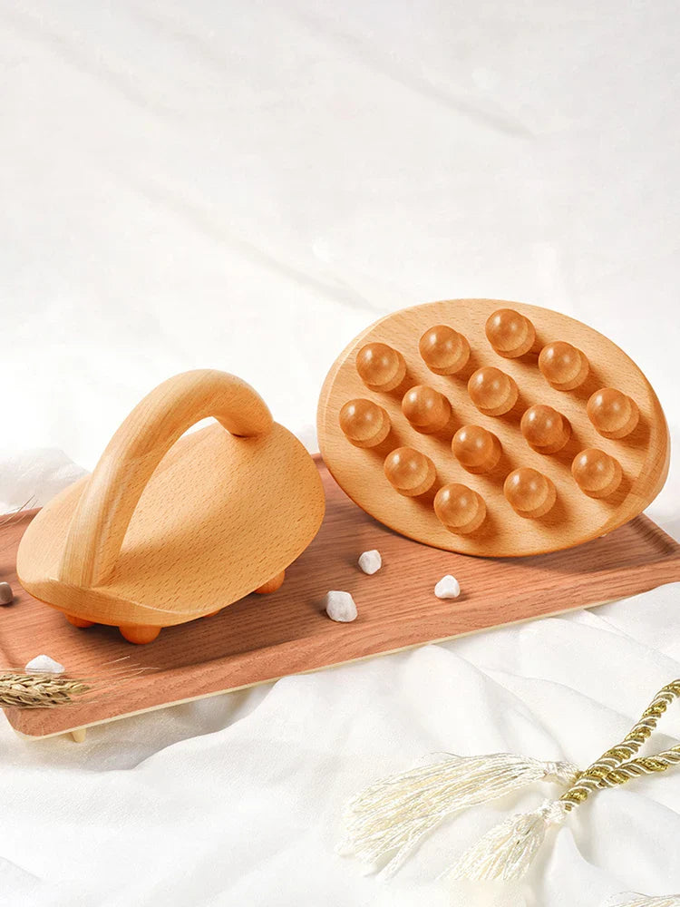 Wood Therapy Fascia Release Massage Tools – Wooden Massage Brush & Gua Sha Body Sculpting Tool for Smooth Meridians and Deep Tissue Relief﻿