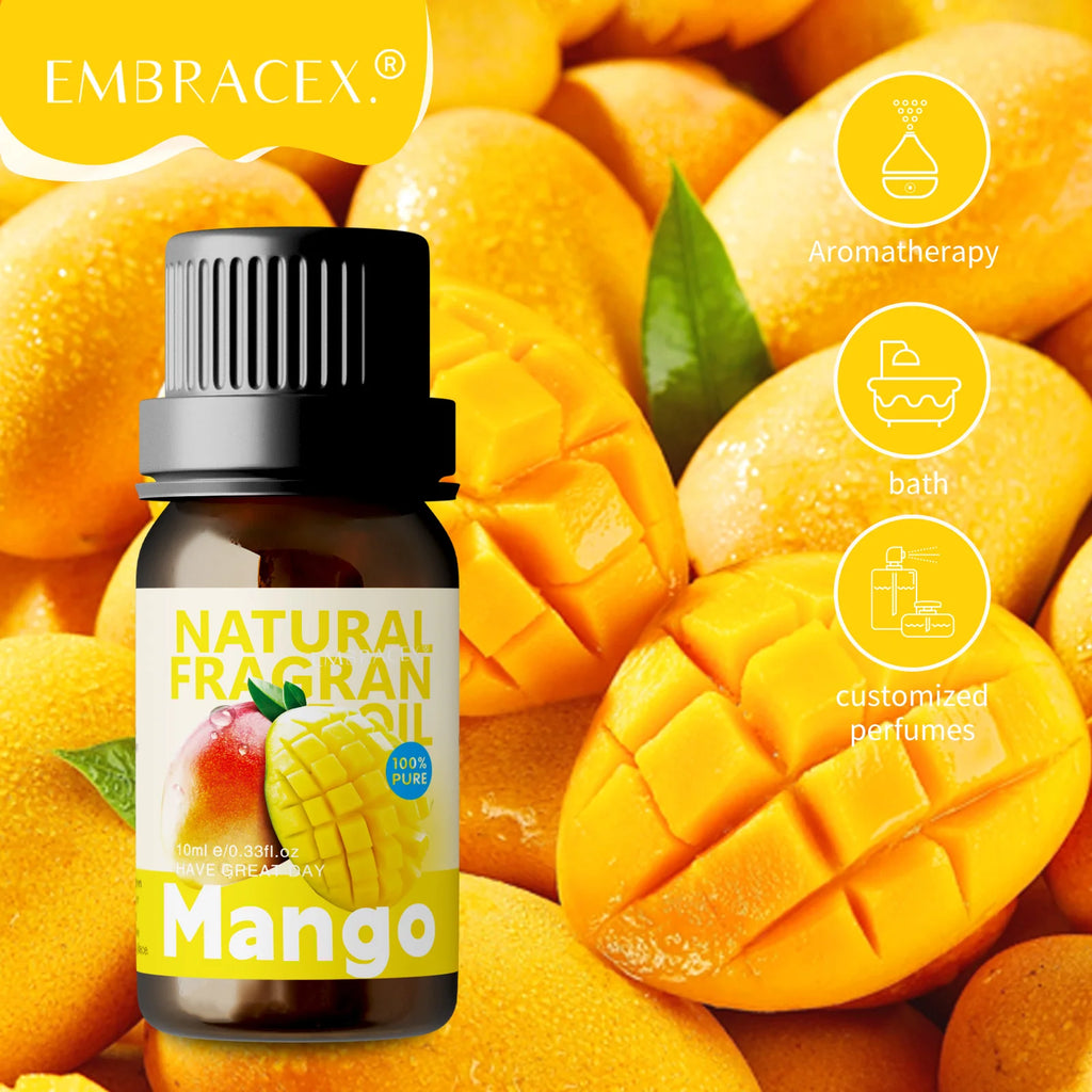🍊 10ml Fruity Essential Oils – Sweet Fruit Fragrance Collection for Diffusers, Candles, and Home Aromatherapy﻿ Mango