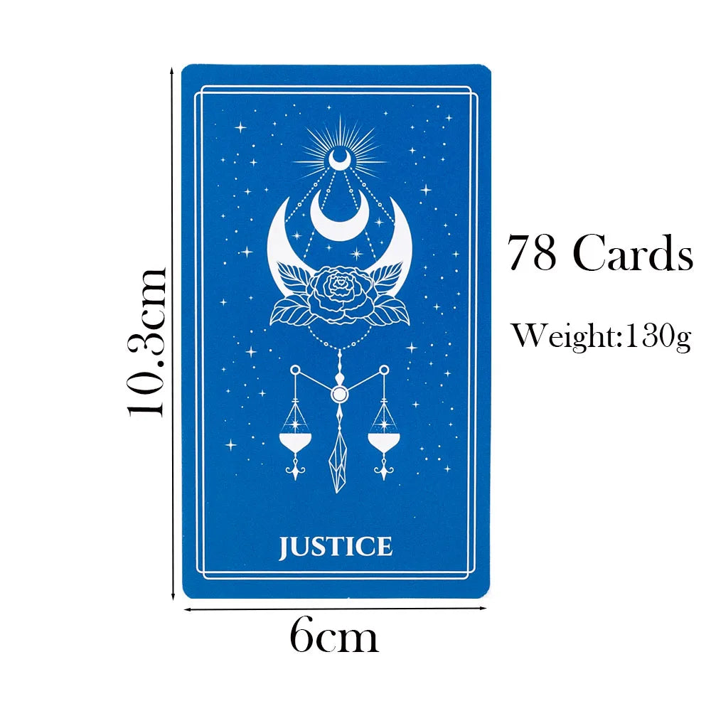 ✨ Celestial Tarot Deck – 78 Cards | Cosmic & Mystical Divination Deck | Zodiac & Astrology Inspired | Compact 10.3 x 6 cm Size | Board Game & Meditation Use | English Guidebook Included