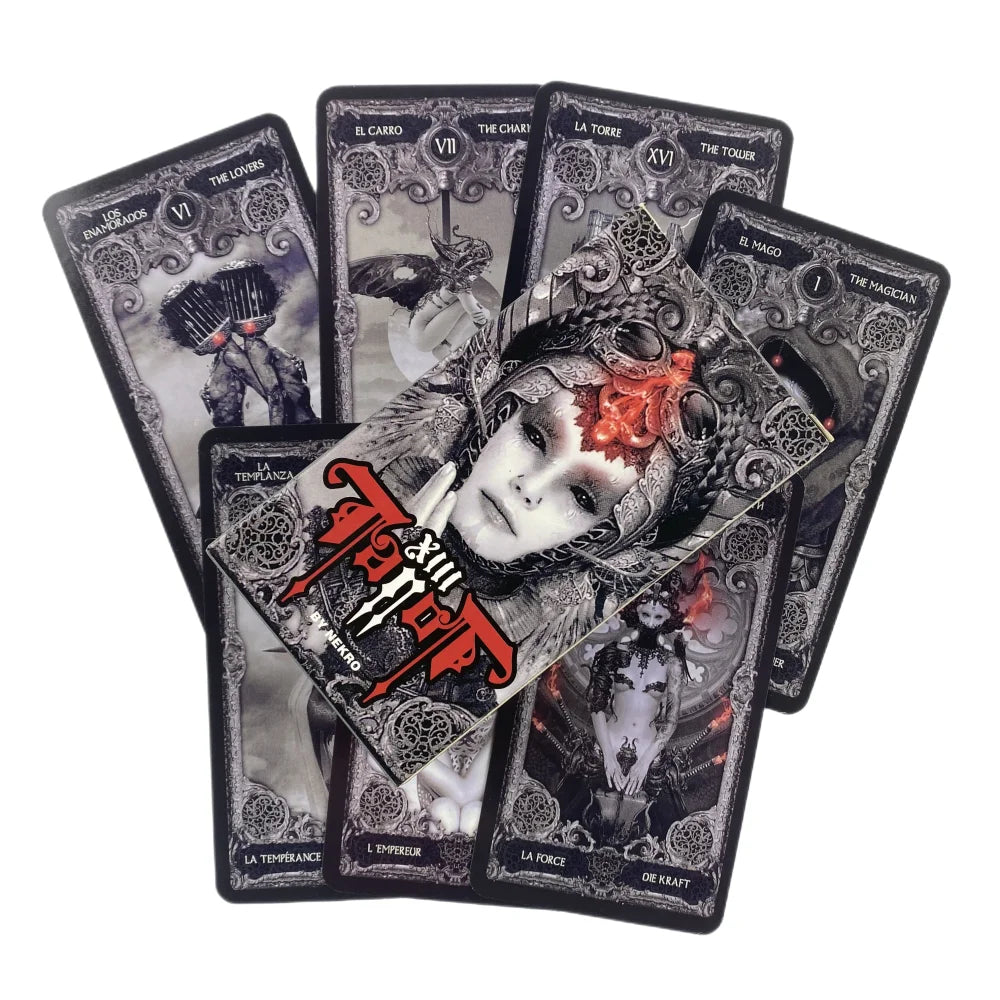 🚀 XIII Dark Tarot Deck – Gothic Artistic 78-Card Set for Mystical Divination and Engaging Family Entertainment TT28