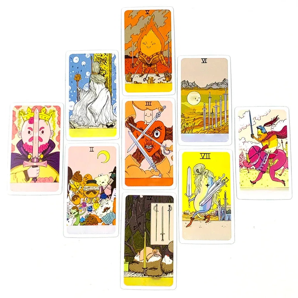 Hot-Selling Tarot Cards – 78-Card English Visions Divination Deck for Family Gatherings, Board Games & Holiday Gifts