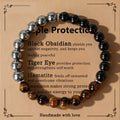 ✨ Classy Autumn & Winter Jewelry – Blue & Yellow Hematite Tiger’s Eye Bracelet – Unique Natural Stone Accessory for Family Banquets L1970-yellow