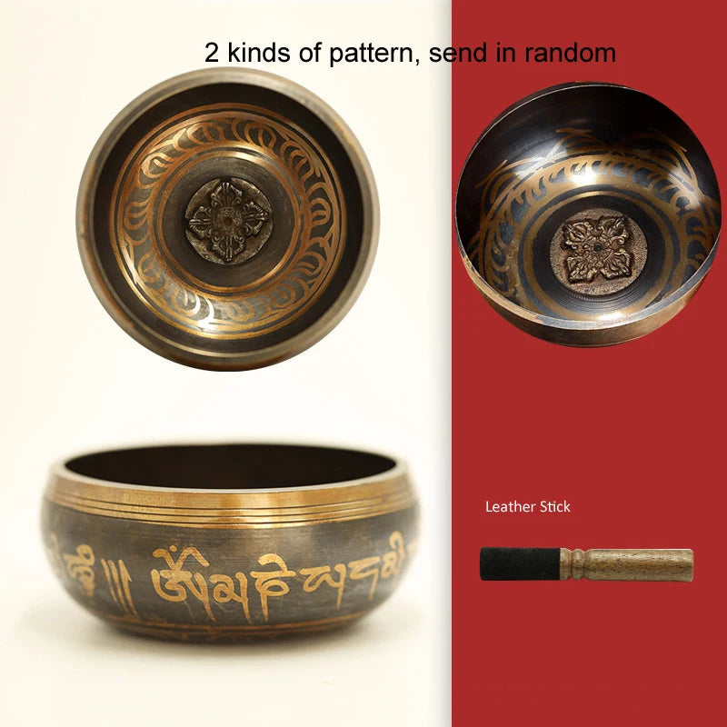 🔔 Tibetan Singing Bowl Set Sound Bowls Meditation Nepal Music Bowl Buddhism for Meditation Yoga Stress Relief Tibet Copper Bowl
