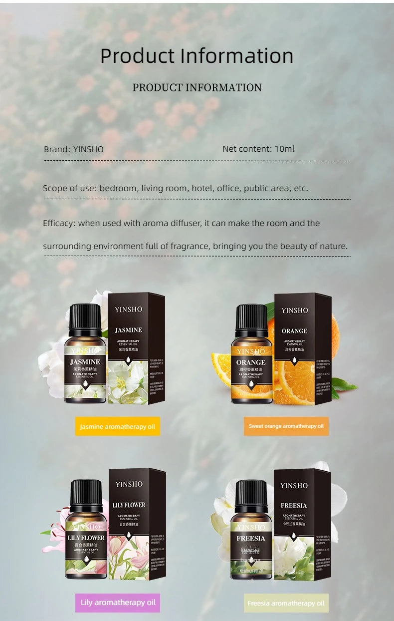 🌟 17 Flavors 10ml Essential Oils for Aroma Diffuser – Water-Soluble Natural Fragrance Oils for Home and AirHumidifier﻿